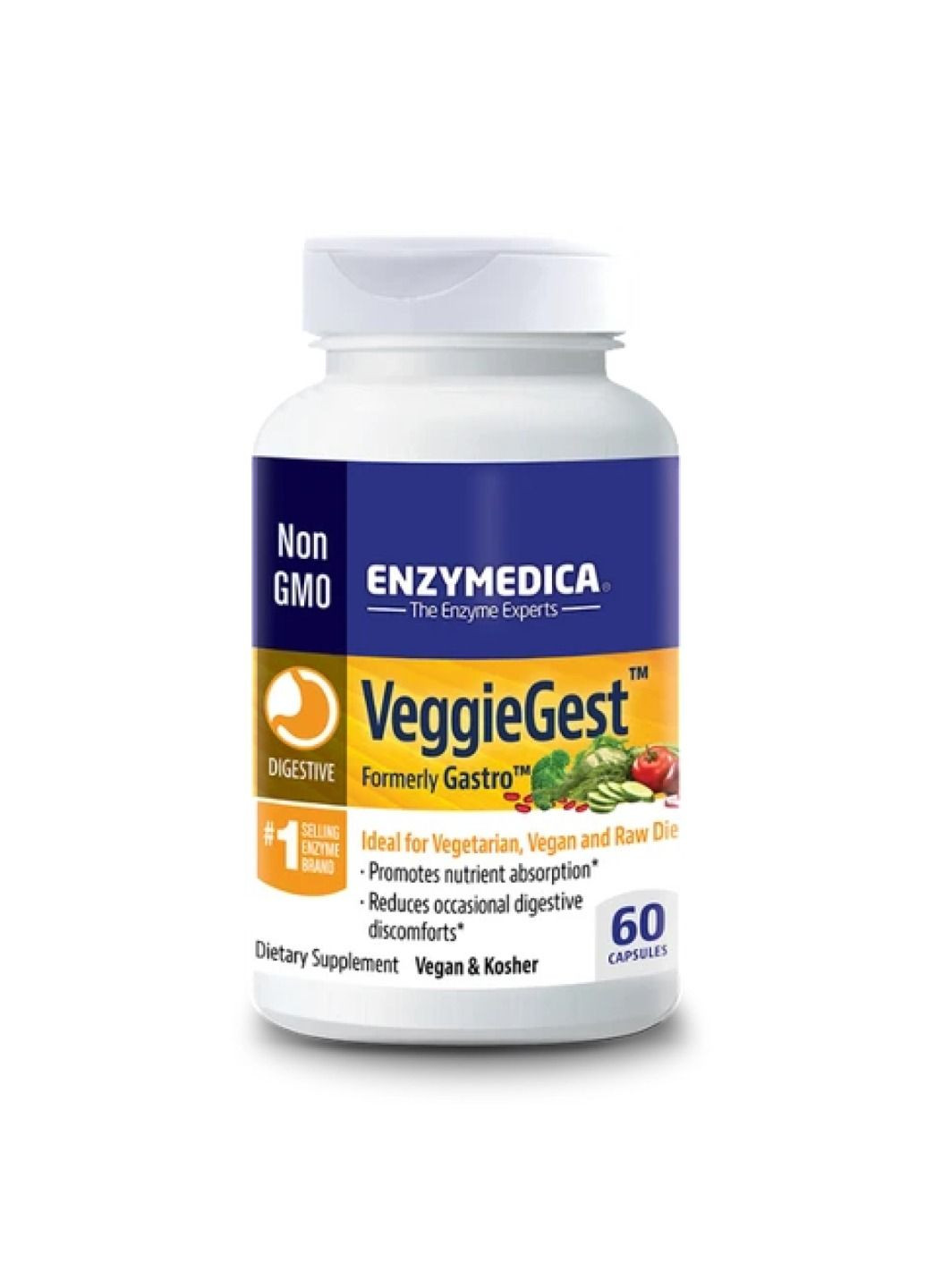 Добавка VeggieGest - 60 caps Enzymedica (280899273)
