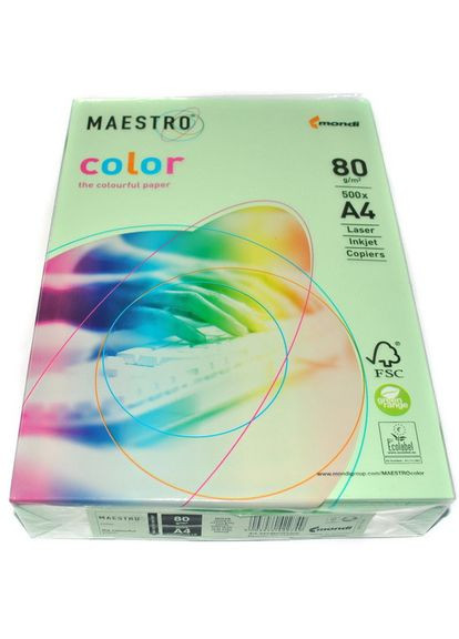 Папір кольоровий А4, 80 г/м2 Maestro Color MG28, 50 аркушів Spectra Color (281999653)