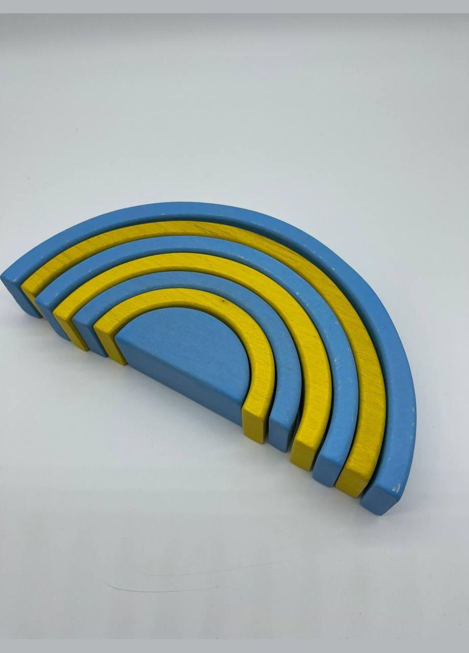 Веселка кольорова конструктор головоломка 7 деталей 25х12 см екопродукт ручної роботи (KD-240-5) HM furnitura (330607649)