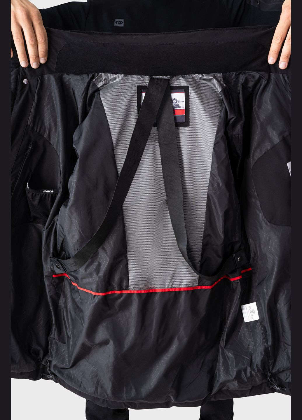 Чорна зимня куртка чорна з технологією "windproof" 3xl Avecs