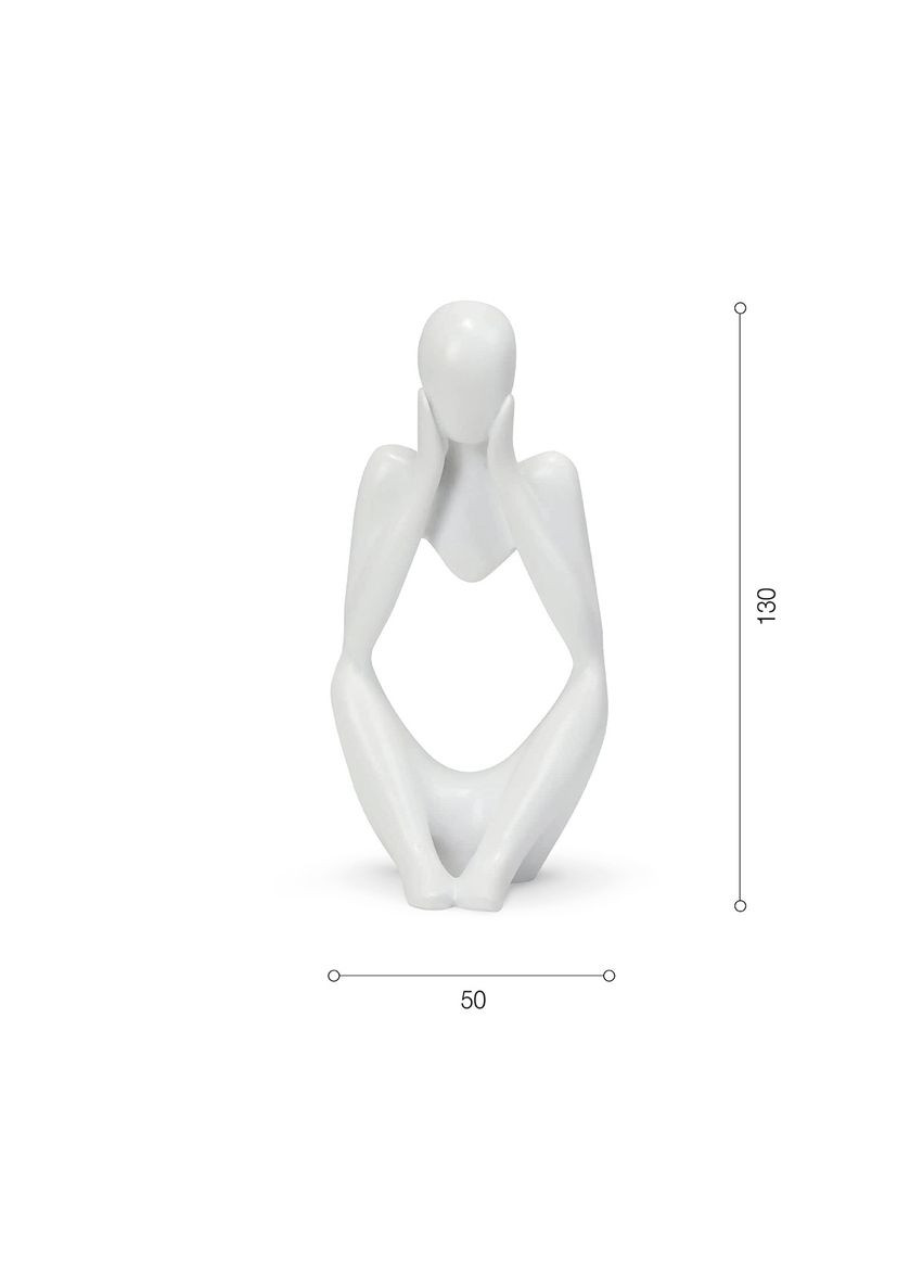 Статуетка декоративна MVM MY HOME Мислитель Біла (DH-ST-16-2 WHITE) МВМ (365280696)