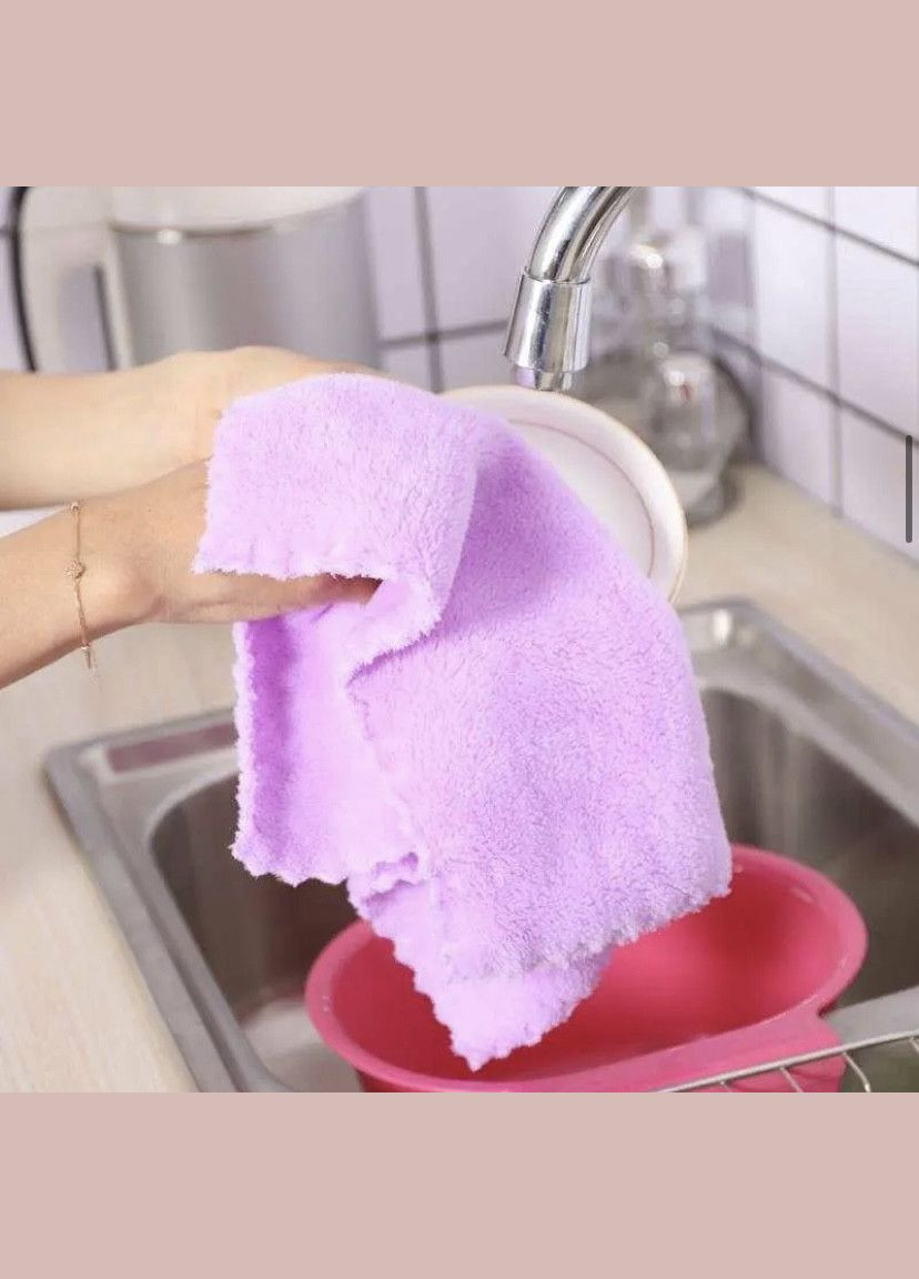 Набор кухонных салфеток с микрофибры 5 шт 30х30 см No Brand (306554747)