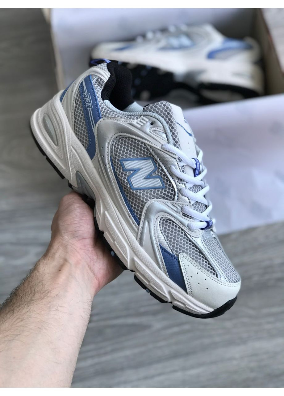 Кроссовки New Balance 530 Steel Blue MR530KC No Brand белые демисезоны (366196223)