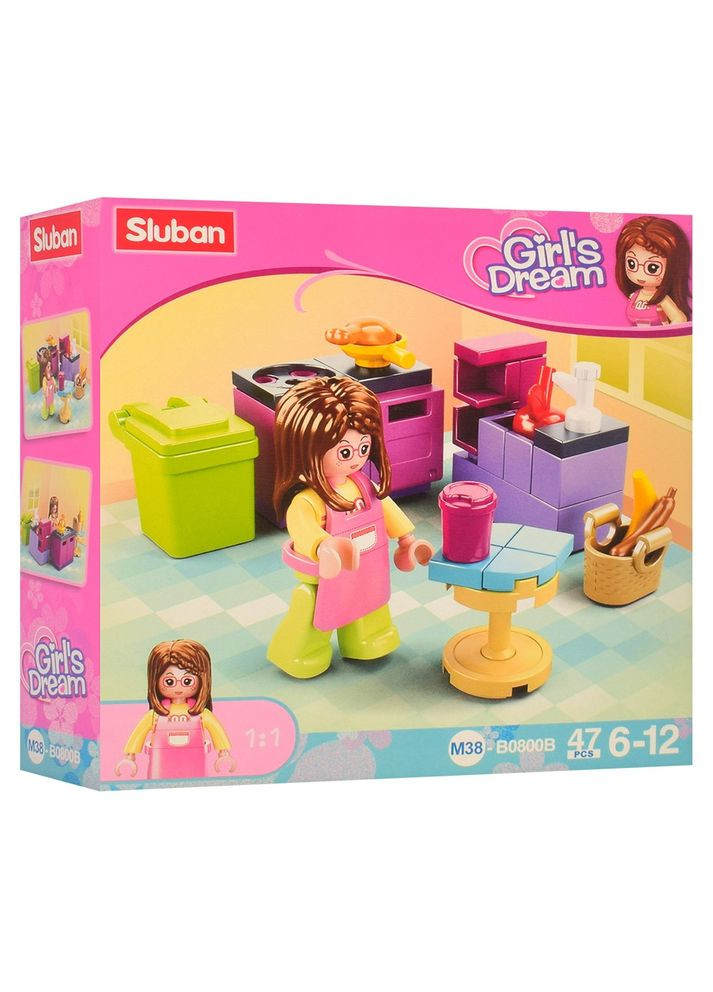 Конструктор "Girls Dream": кімната, від 42 деталей Sluban (323436700)