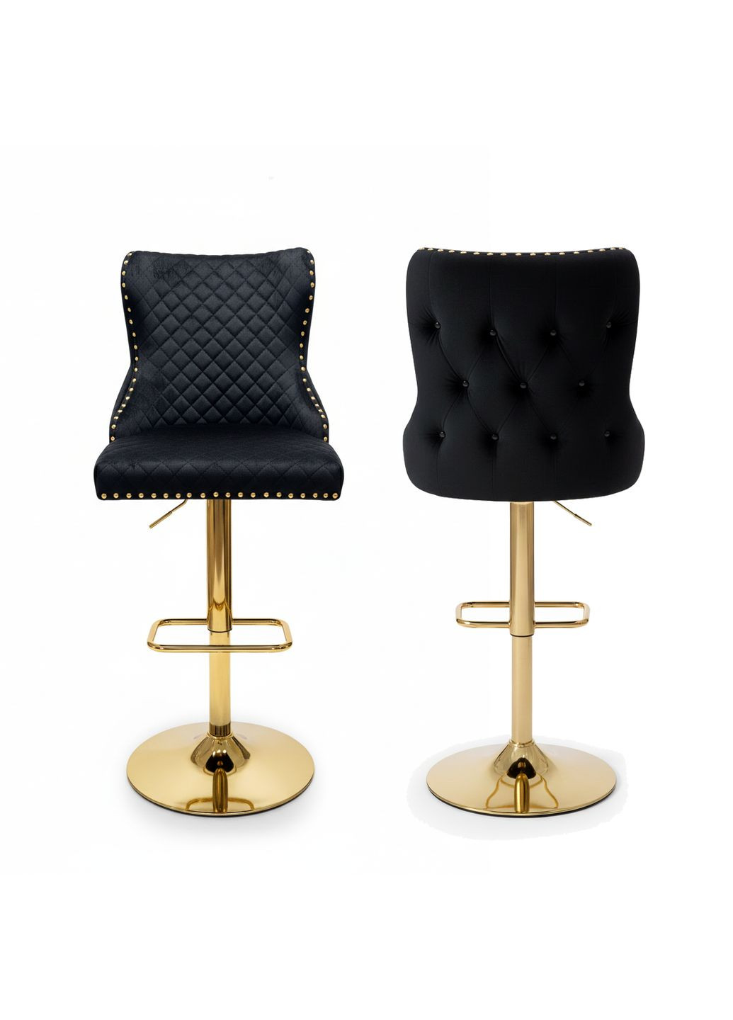 Барный стул гламурный Велюр (на золотой ножке) Lord (365550413)