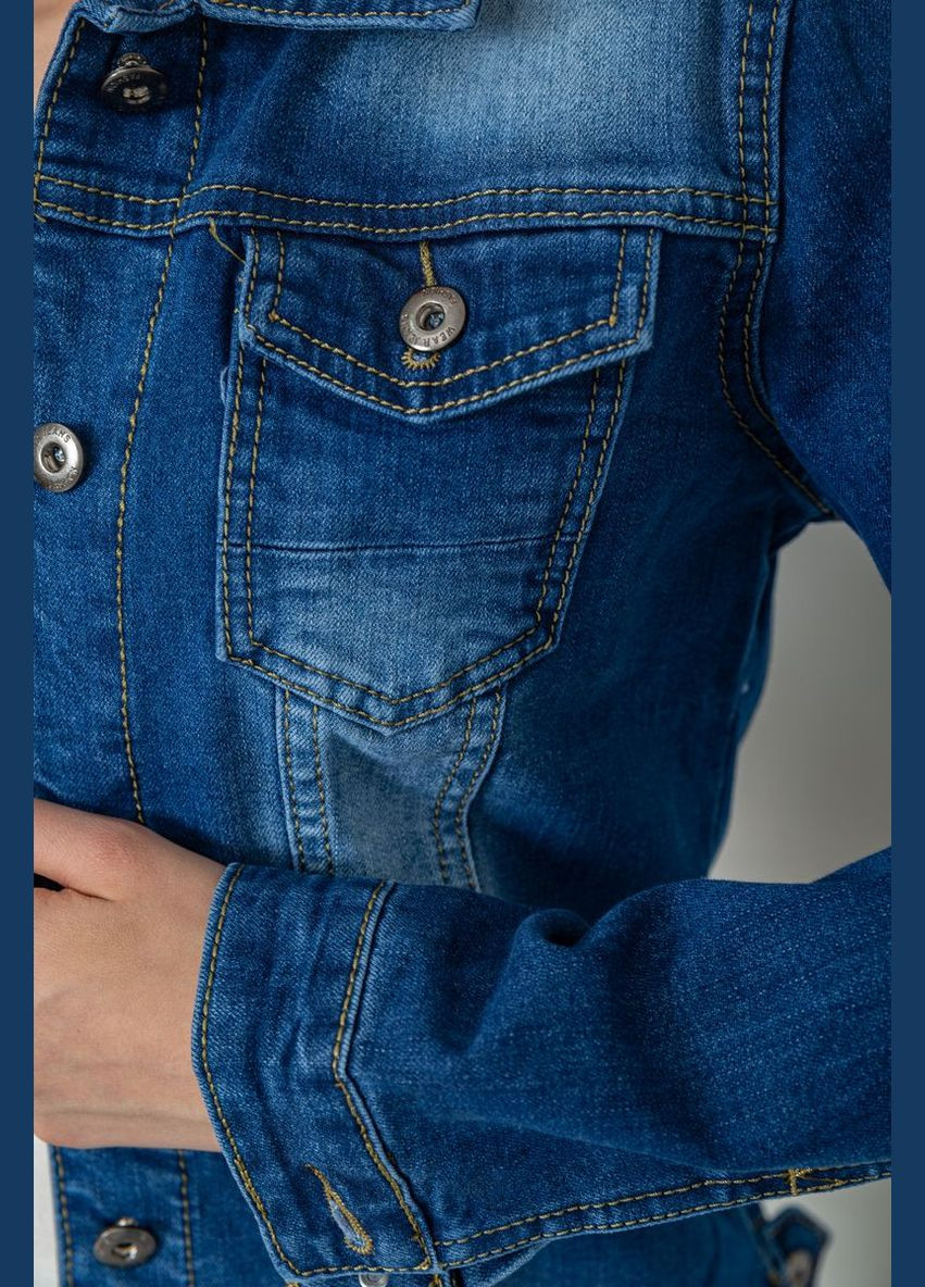Синяя демисезонная джинсовая куртка женская, цвет синий, Ager