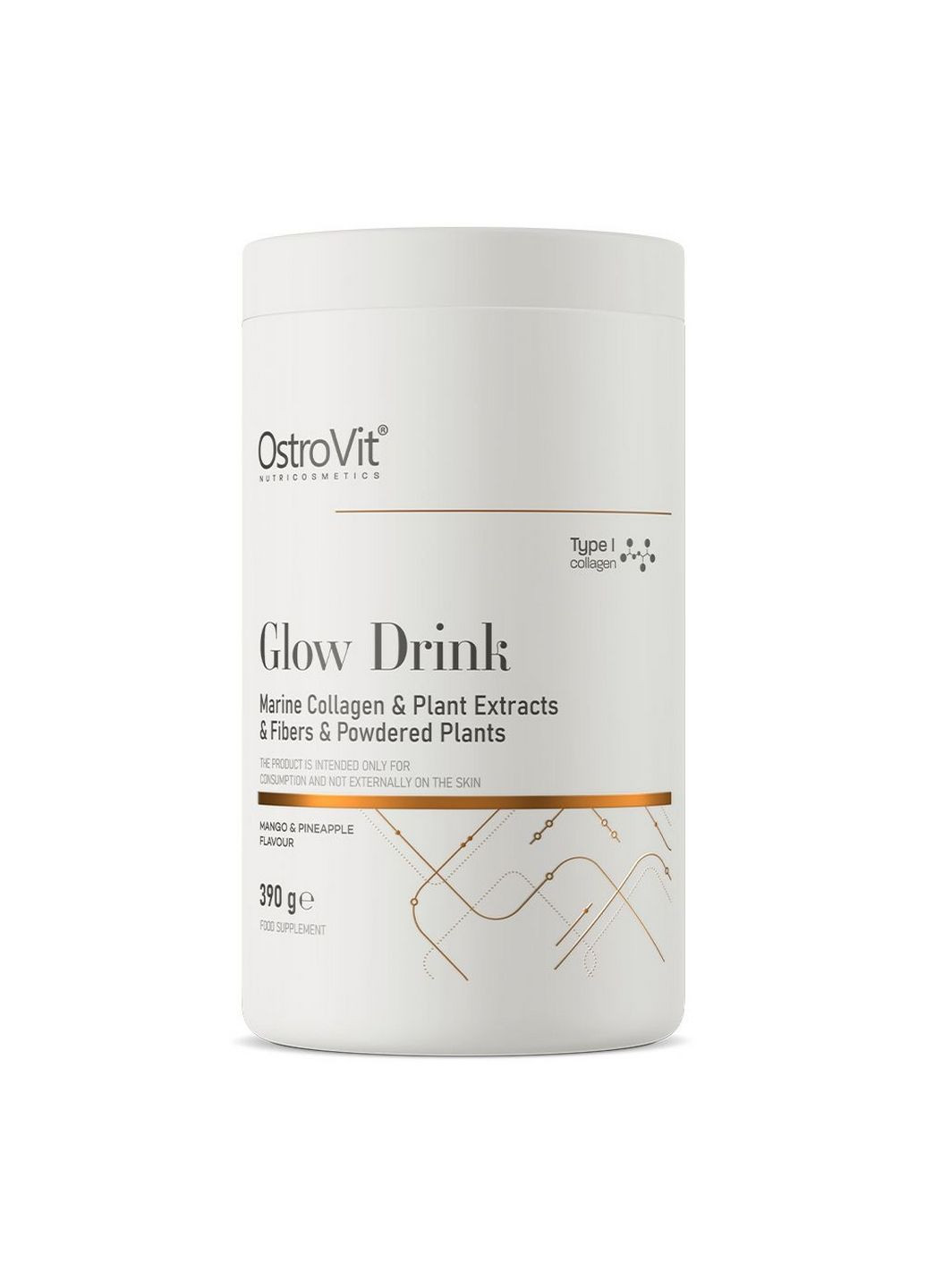 Препарат для суставов и связок Glow Drink, 390 грамм Манго-ананас Ostrovit (295898639)
