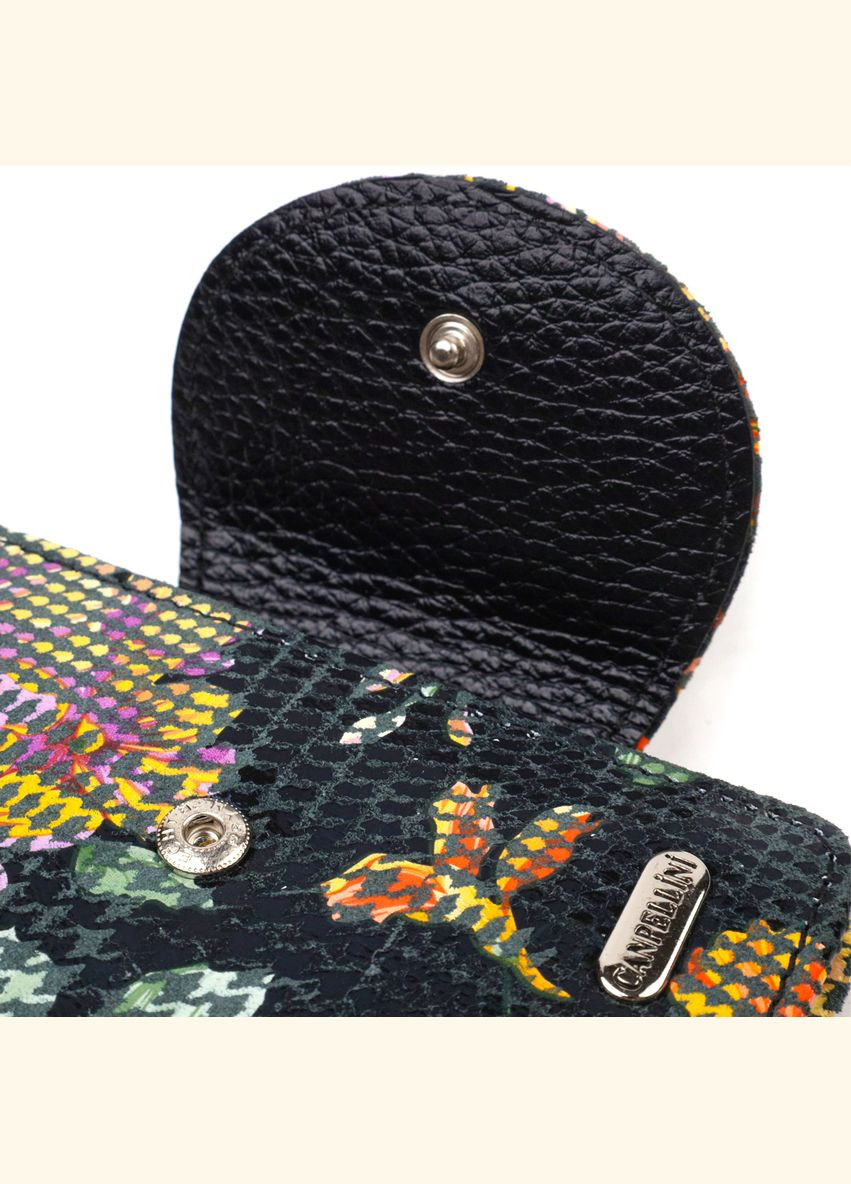 Жіночий гаманець із натуральної шкіри з монетницею та квітковим принтом різнокольоровий (sku_21804) No Brand (328218690)