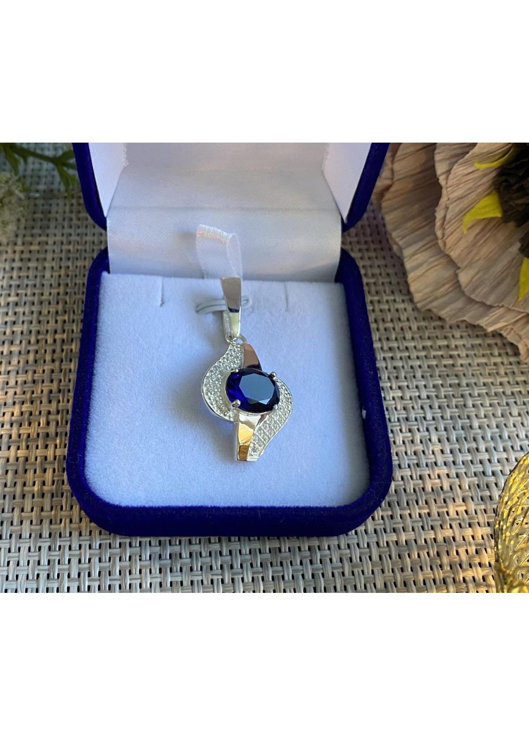 Срібна підвіска з пластинами золота Silver Style (367112945)