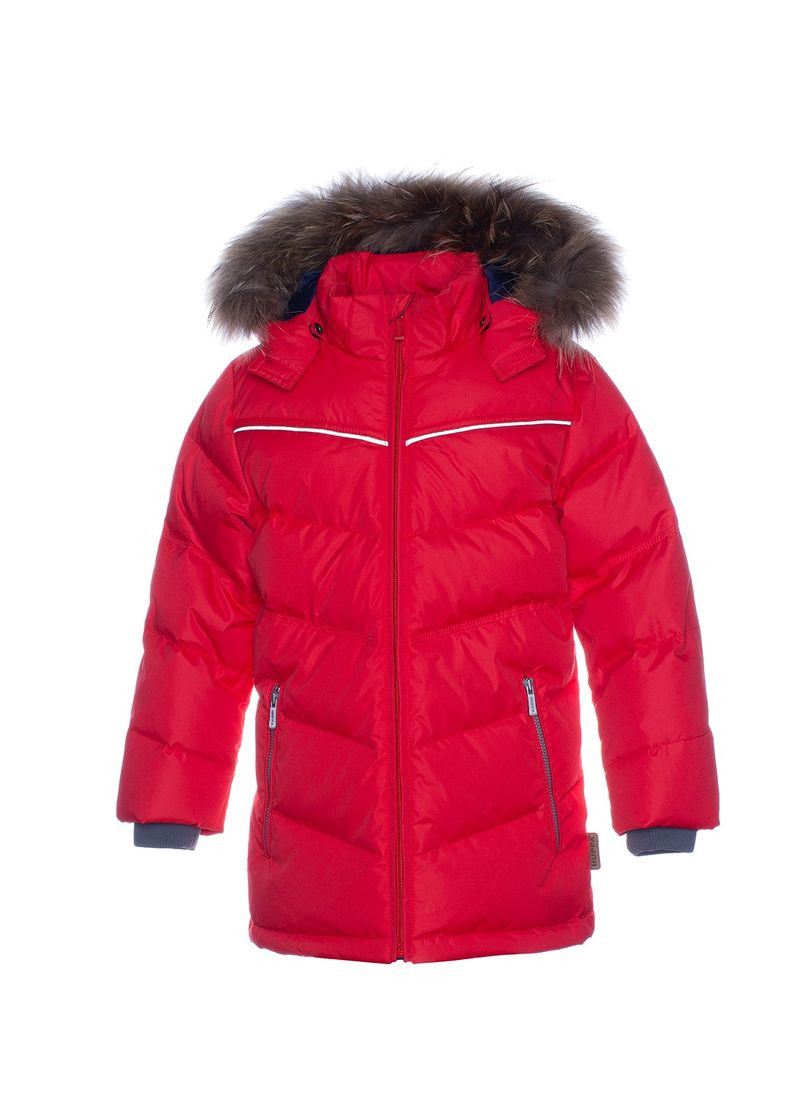 Красная куртка-пуховик moody 1, р.110, красный () Huppa 17470155-70004-110