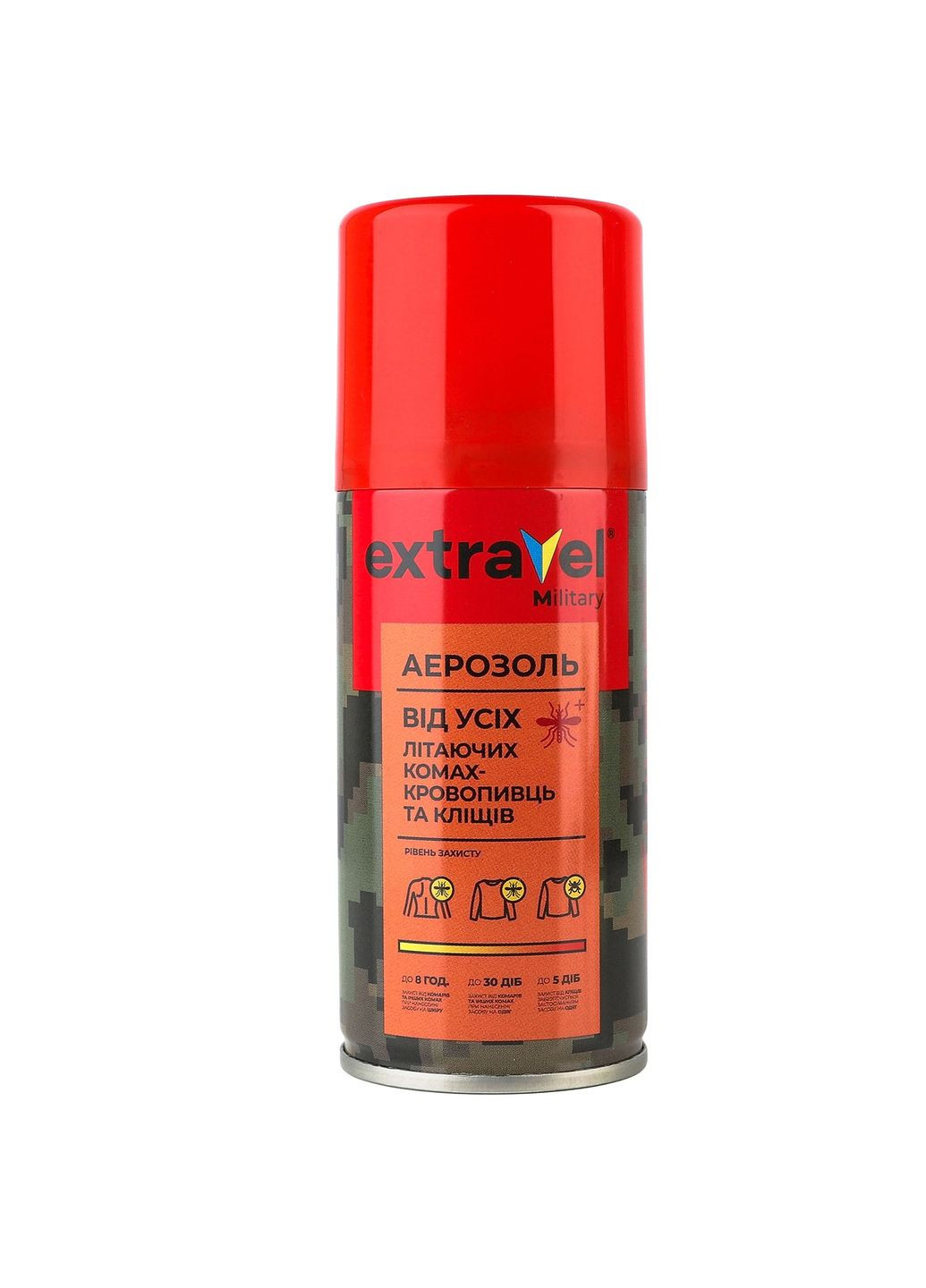 Аерозоль Military від усіх літаючих комах-кровопивць та кліщів, 125 мл Extravel (337468656)