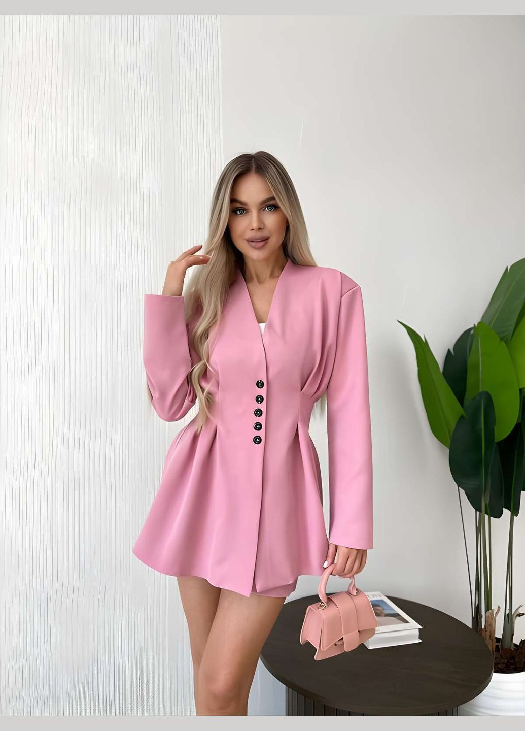 Костюм піджак з підплічниками + шорти, жіночий костюм з шортами, піджак на гудзиках, 1662 No Brand (331283896)