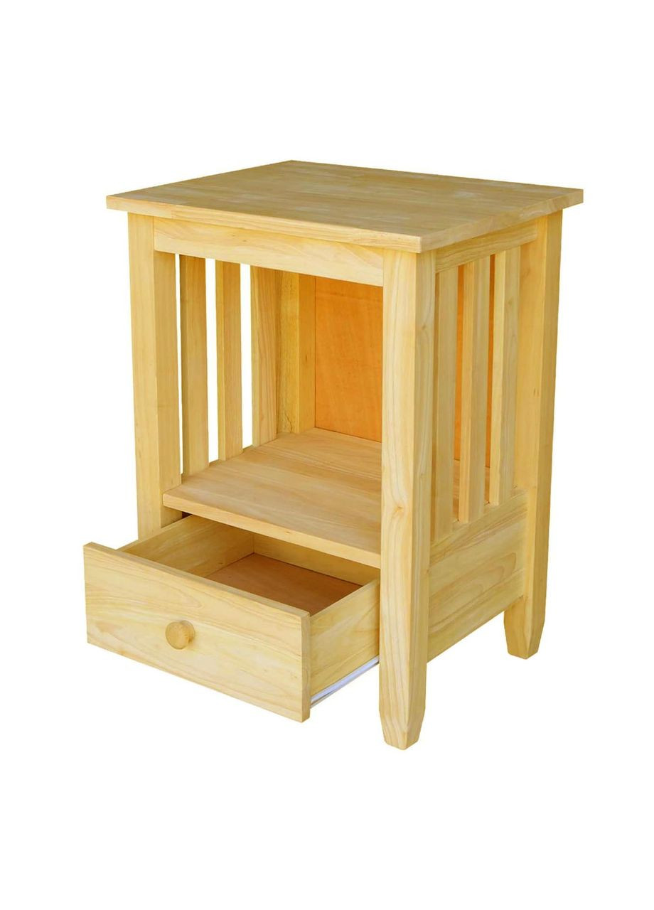 Приліжкова тумба з дерева Лекіла ваніль (ПТМ-002302) No Brand (328082110)