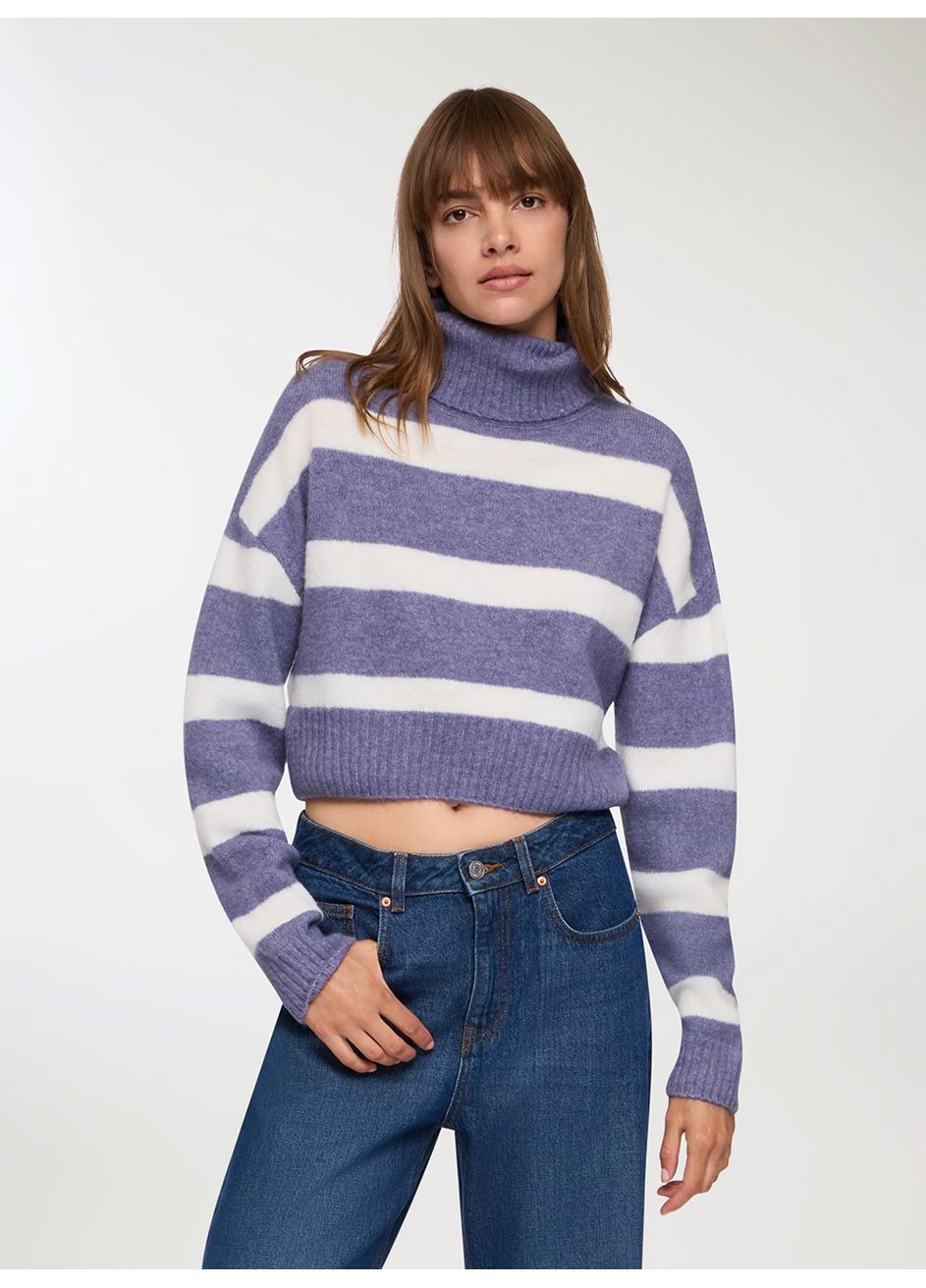 Лавандовый зимний свитер женщин Terranova