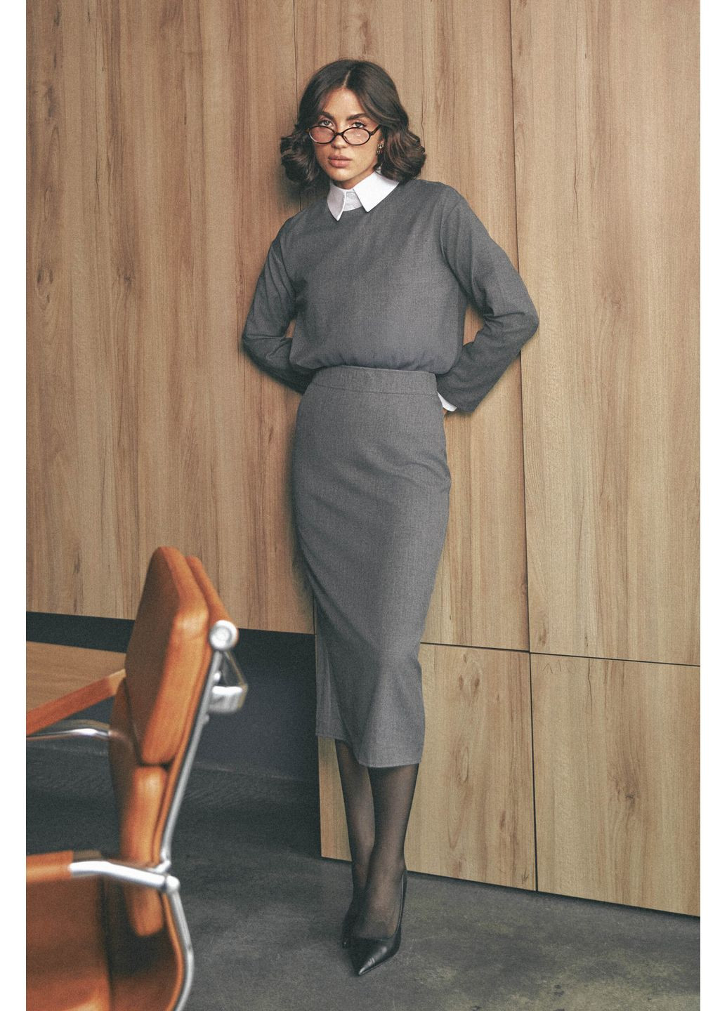 Серая юбка 2258-3.6287 Seventeen