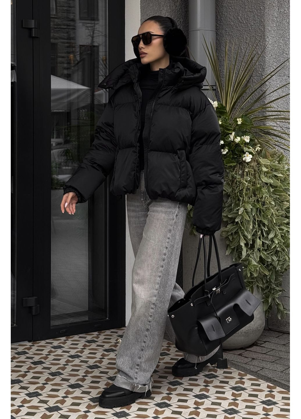 Чорний зимній Пуховик Byron
