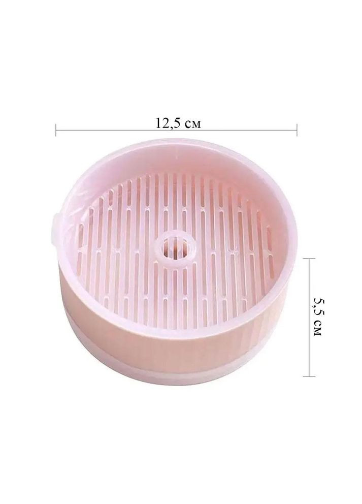 Лоток для гідропонного вирощування мікрозелені та розсади круглий рожевий (NR0169_3) No Brand (303898390)