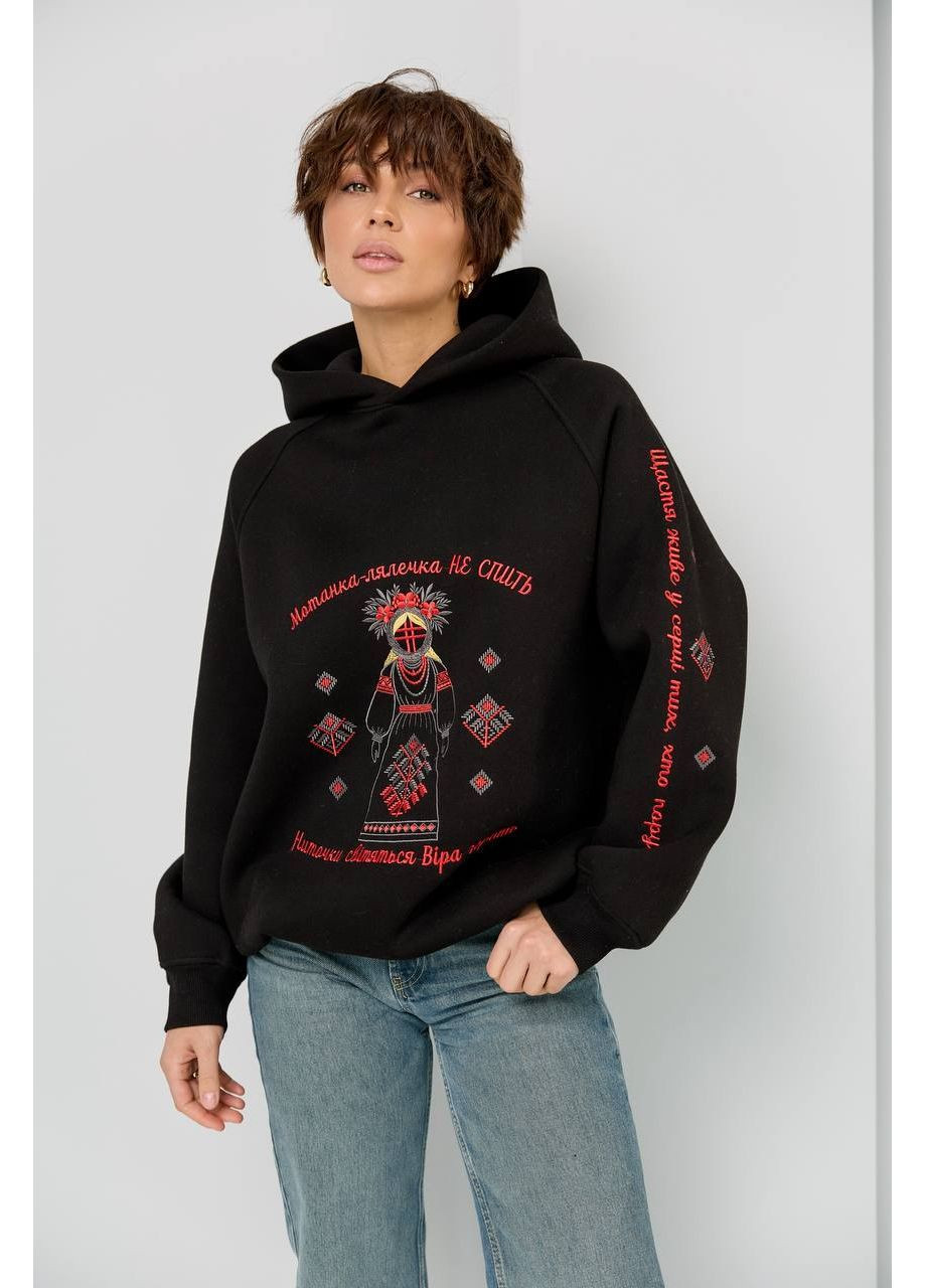 Жіночий худі з вишивкою на флісі "Мотанка" No Brand (370641120)