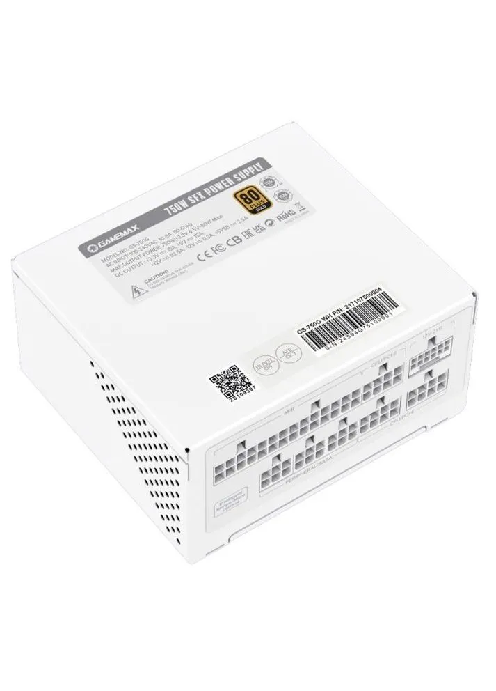 Блок живлення SFX 750W, GS-750G White GameMax (360411553)
