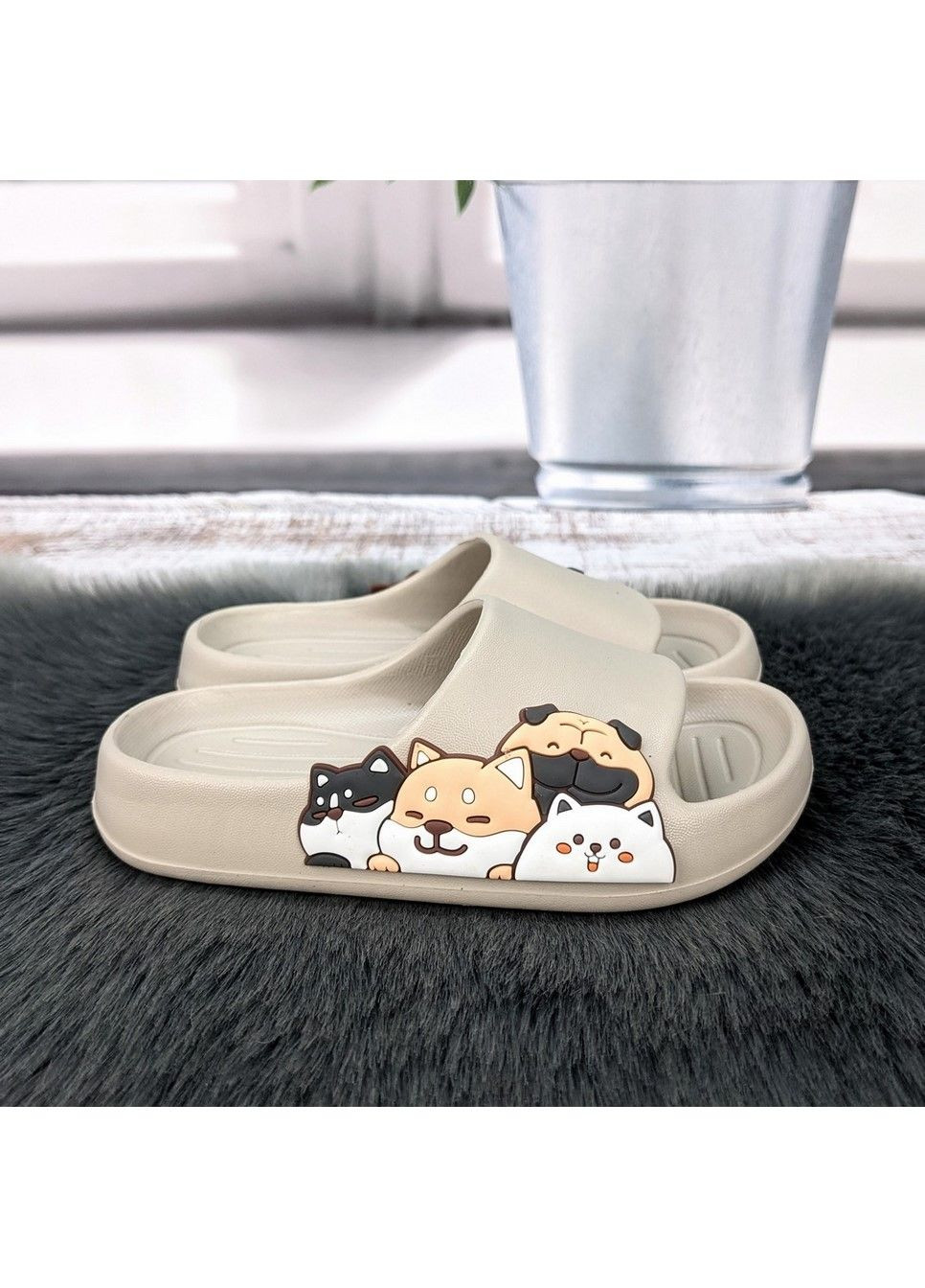 Бежевые повседневные шлепанцы сланцы подростковые Fashion