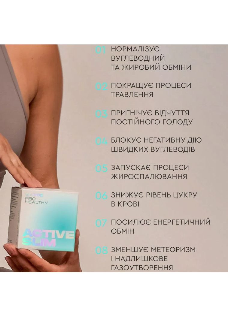 Active Slim для контроля аппетита, калорий, веса PRO HEALTHY 60 капсул CHOICE (361116400)