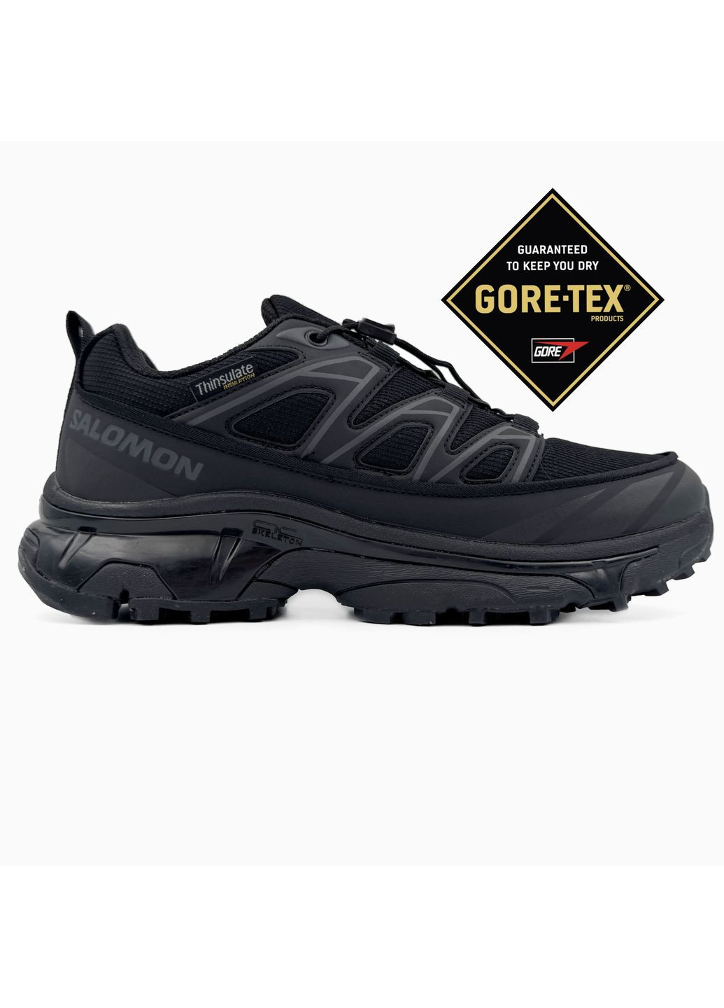 КРОССОВКИ ЖЕНСКИЕ SALOMON XT-6 EXPANSE GTX BLACK САЛОМОН XT-6 No Brand чёрные демисезоны (367175520)