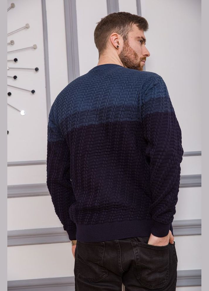 Синій зимовий светр чоловічий, колір бордово-чорний, 161r677 Ager