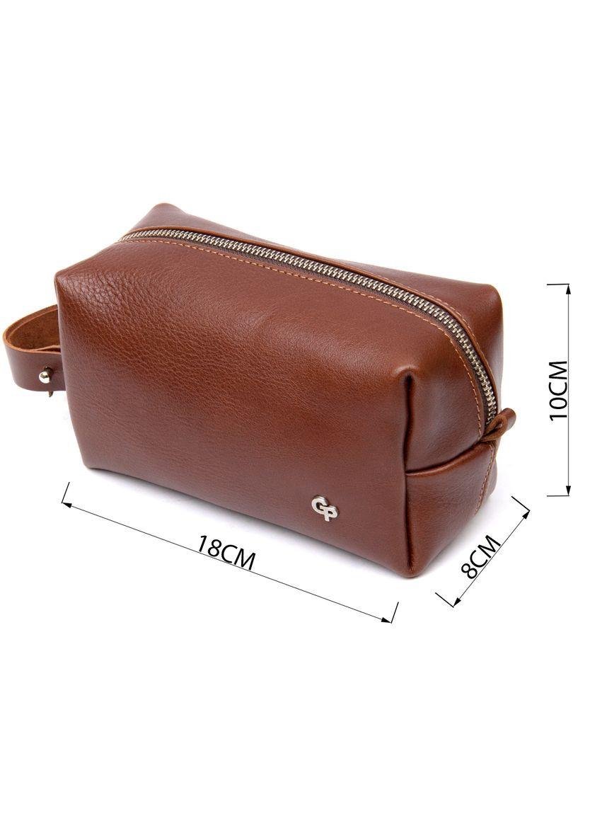 Чоловічий несесер із натуральної шкіри з ручкою для перенесення коричневий (sku_11416) No Brand (328922244)