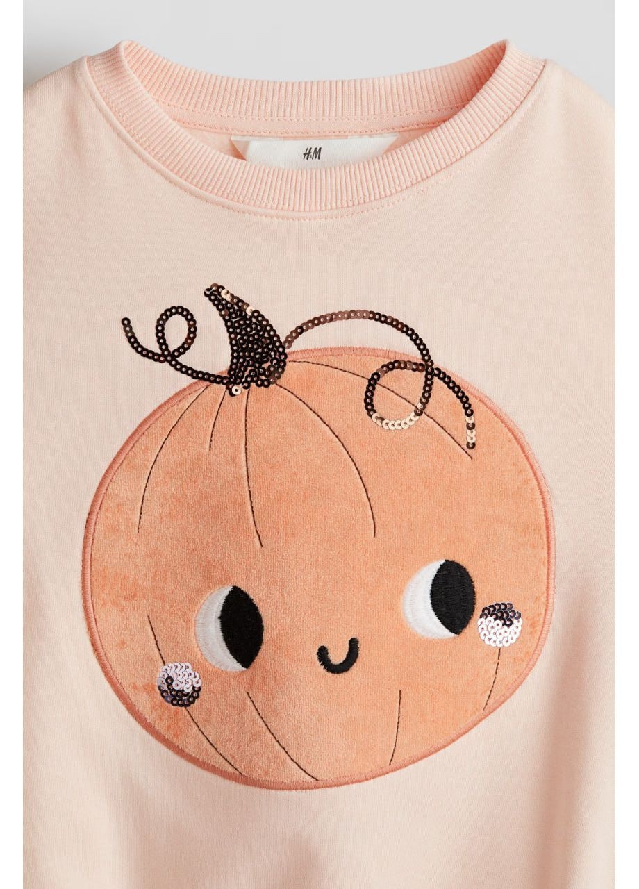 H&M тепла кофта з трикотажу на флісі ❄️ персиковий трикотаж, фліс