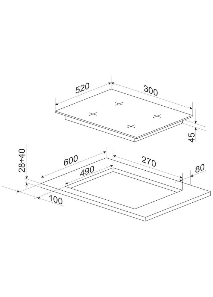 Варочная поверхность газовая Domino BHKS310300 HANSA (360426795)
