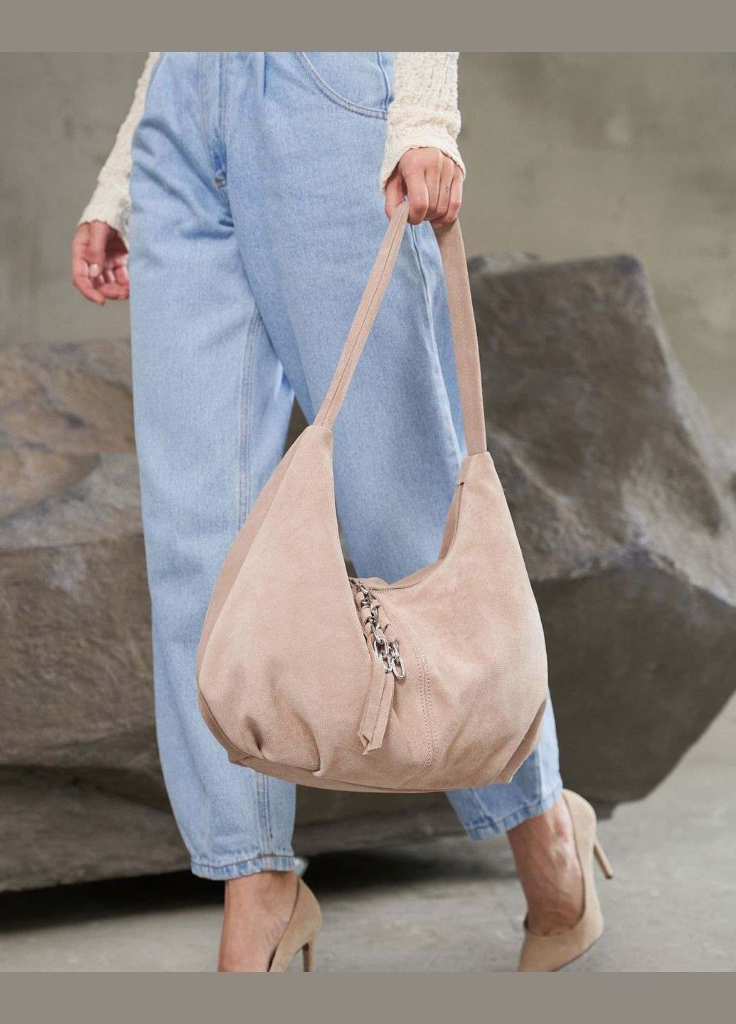 Сумка жіноча крос боді нат. шкіра (wel-K7029) бежевий WeLassie (336154900)