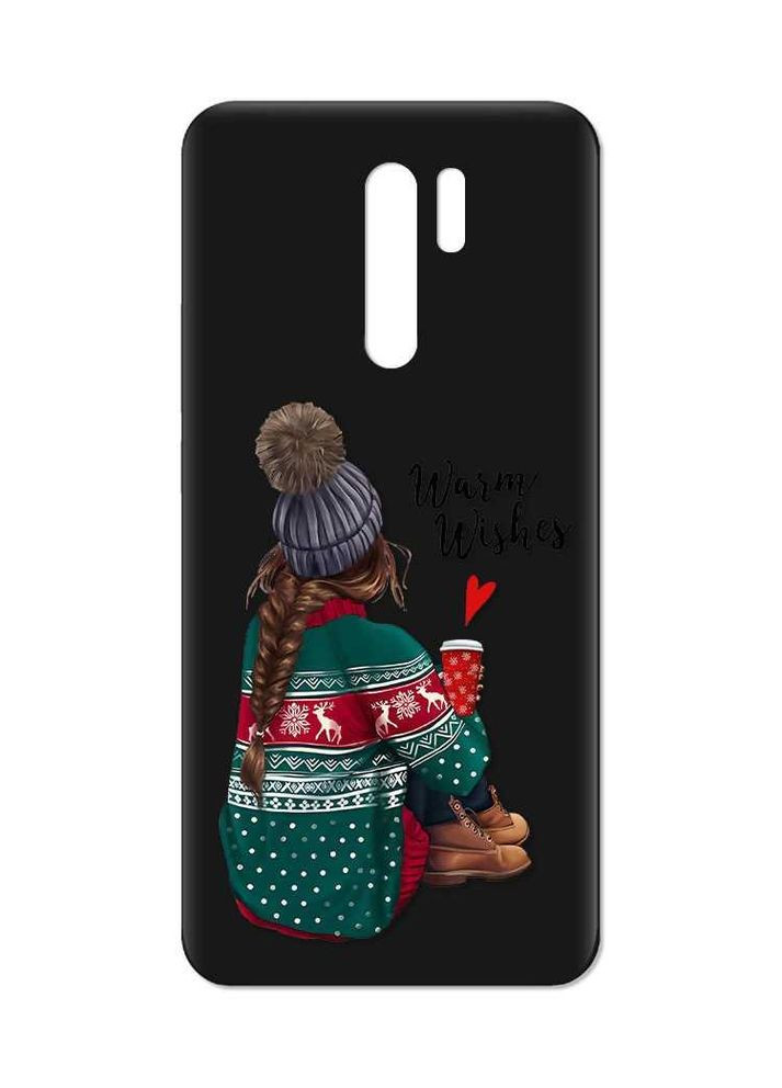 Матовый чехол на Xiaomi Redmi 9:: Девушка с кофе (принт 136) Creative (360697938)