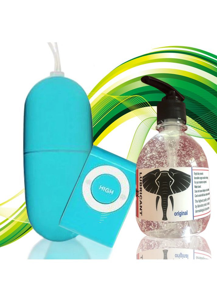 Беспроводное виброяйцо с вагинальным лубрикантом 7.2*3 см Голубое No Brand (340914583)