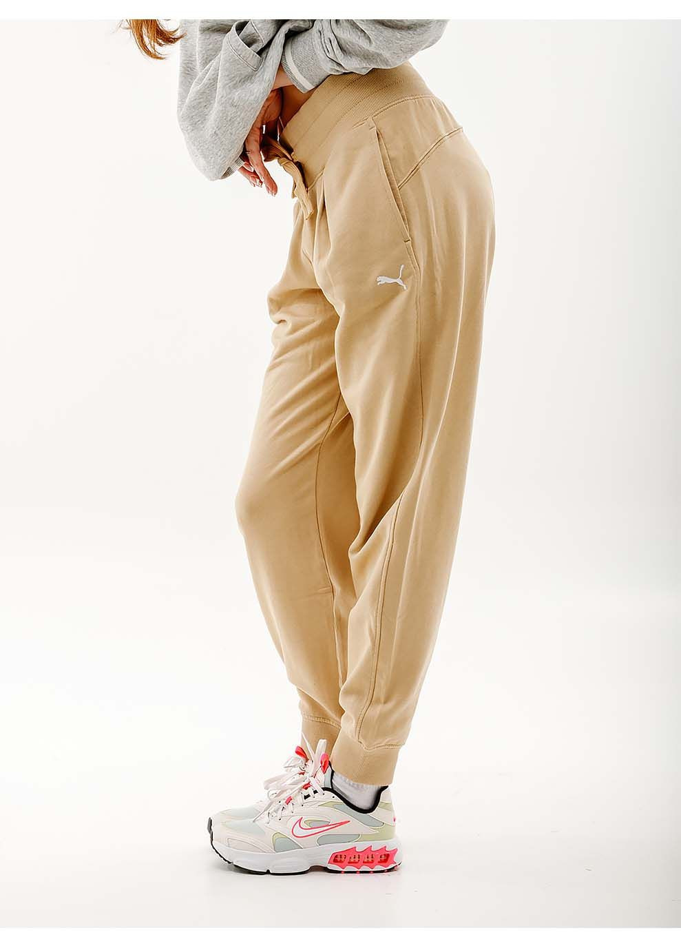 Женские Брюки HER High-Waist Pants TR Бежевый Puma (367192311)