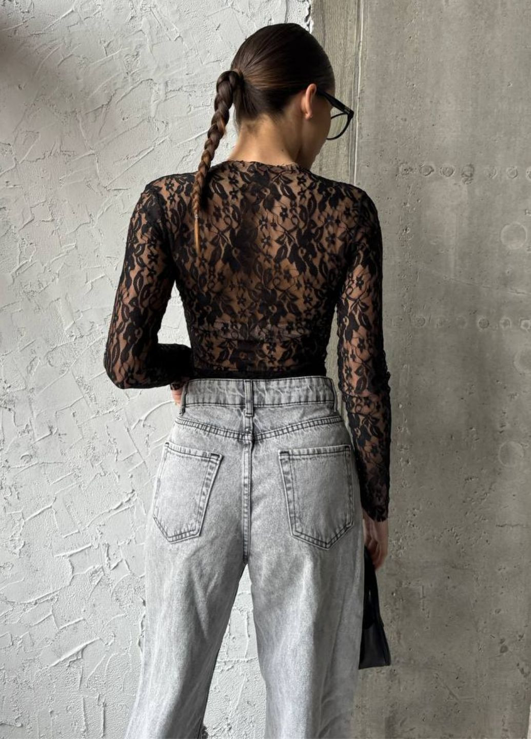 Гипюровый лонгслив с длинными рукавами Tik-Tak (328408406)