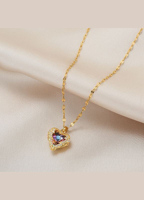 Цепочка с кулоном золотистая No Brand Жіночі прикраси (322149377)