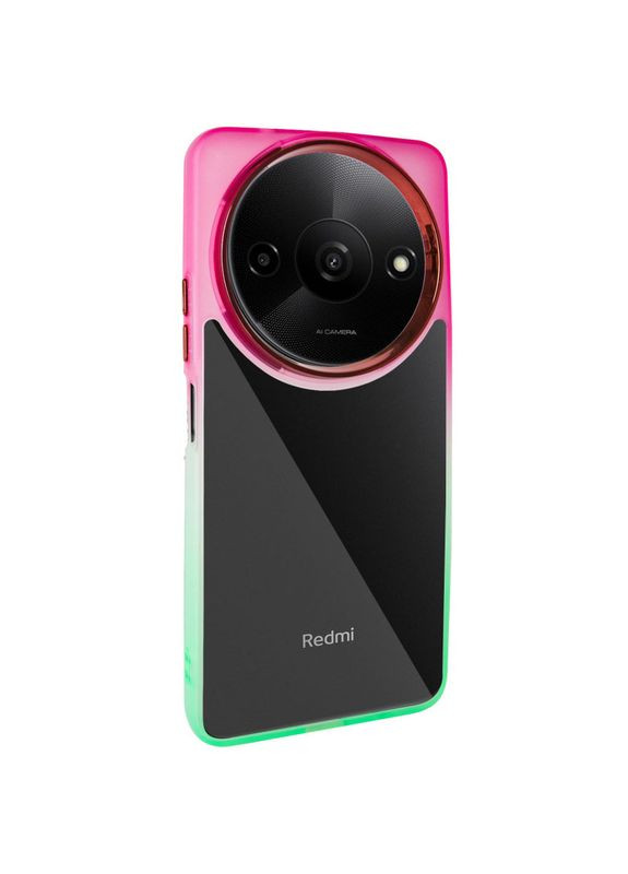 Чохол TPU+PC Fresh sip series для Xiaomi Redmi A3 Салатовий / Рожевий No Brand (360879424)