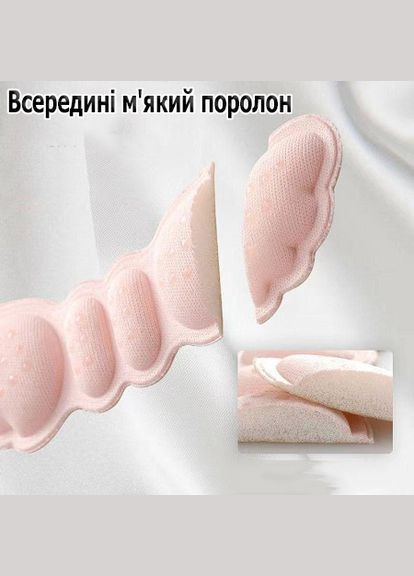Устілки-вкладиші на задник туфлів від натирання в наборі з 2 пар бежевого та чорного кольору товщина 4мм No Brand (314710315)