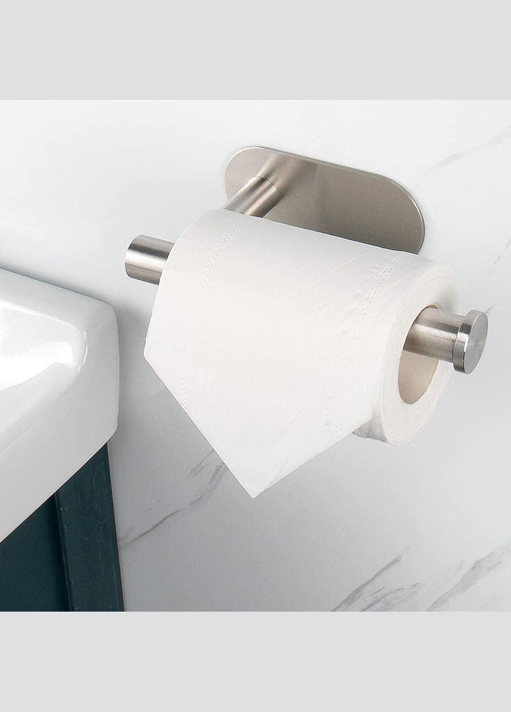 Настінний тримач туалетного паперу на самоклейці Сріблястий M640198 Master Liao (302804191)