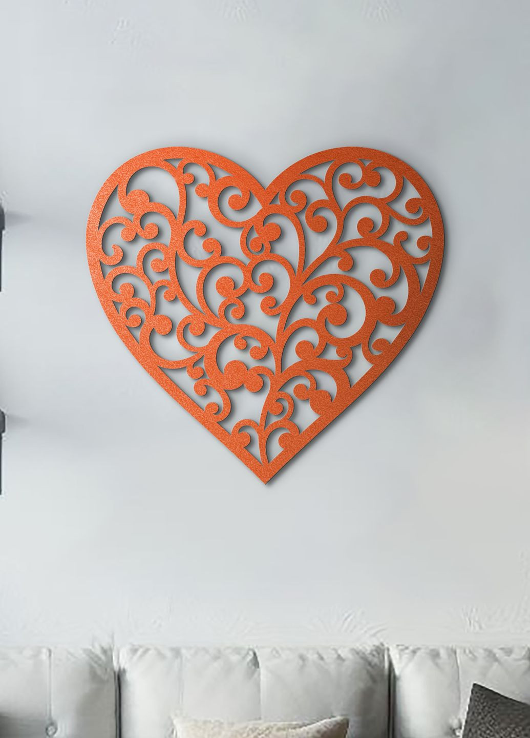 Настінний Декор в кімнату, Сучасна картина для інтер'єру "Любляче серце", стиль лофт 40х43 см Woodyard (292113019)