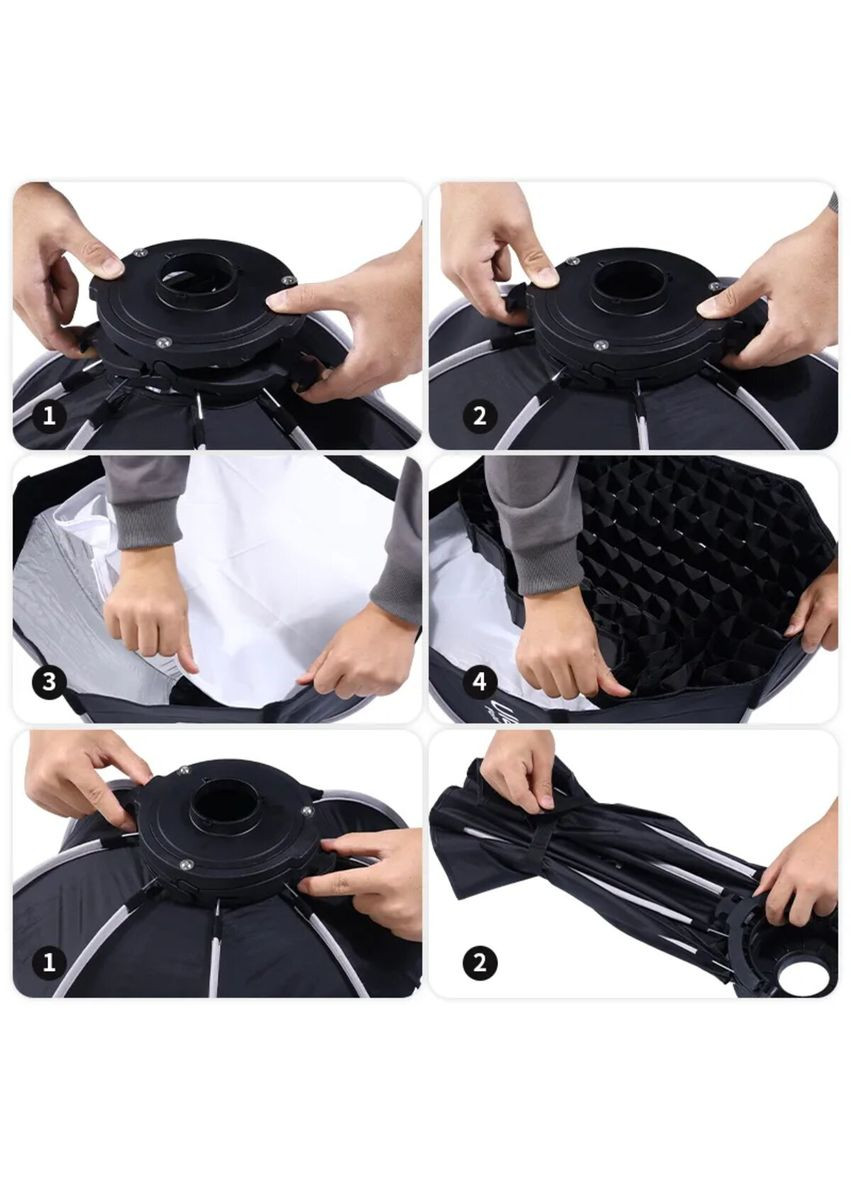 Софтбокс Vijim 40cm Octagonal Softbox with Mini Bowens Mount and Grid (L066 LAS002) Ulanzi 40cm LAS002 (349826566)