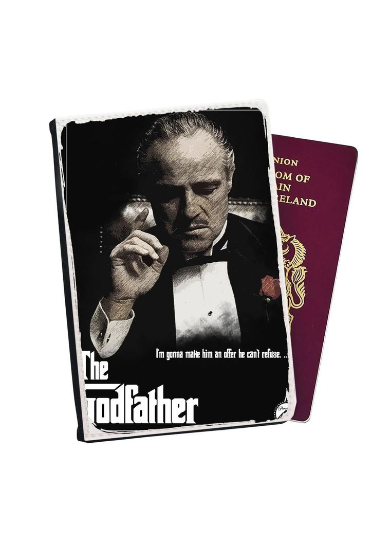 Портмоне Фильм Крестный отец Обложка на паспорт, автодокументы с отсеками #004 Черный No Brand (317550589)