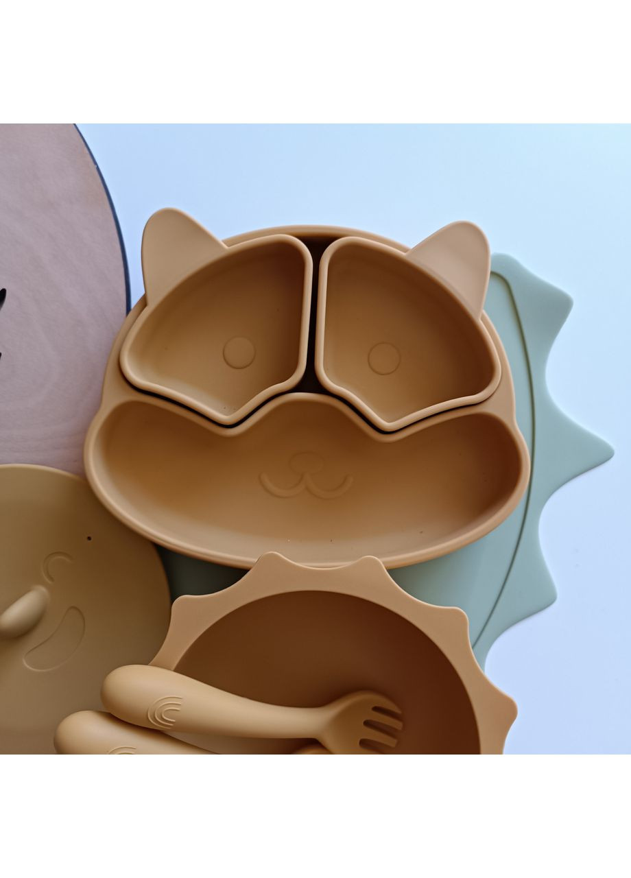 Набор посуды для малыша Енотик Манго 9 шт Посуда для ребенка Детская посуда высокого качества (0127) No Brand (368999943)