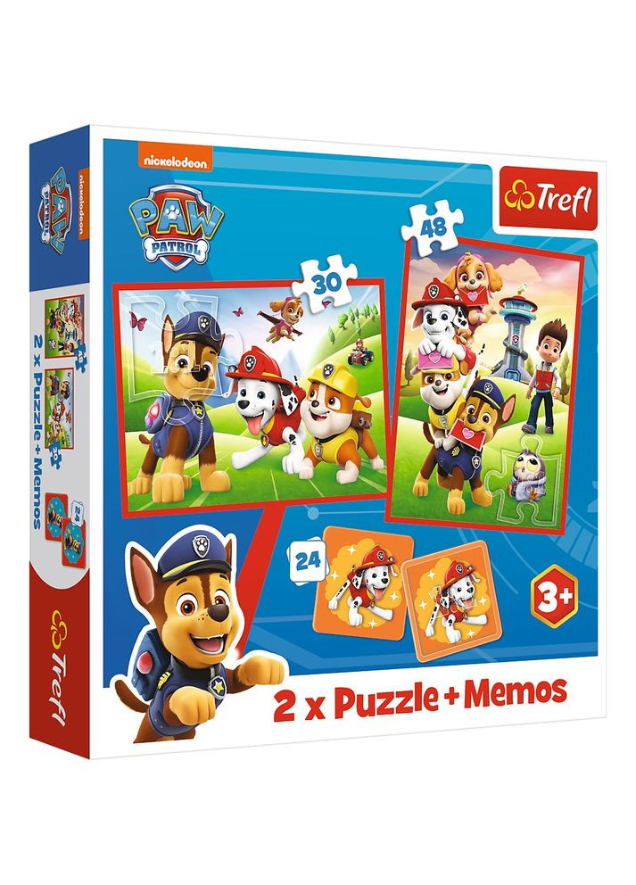 Пазли 2в1 + Мемо "Собача команда в дії. Весела команда" 93337, в коробці (5900511933376) Trefl (292707911)