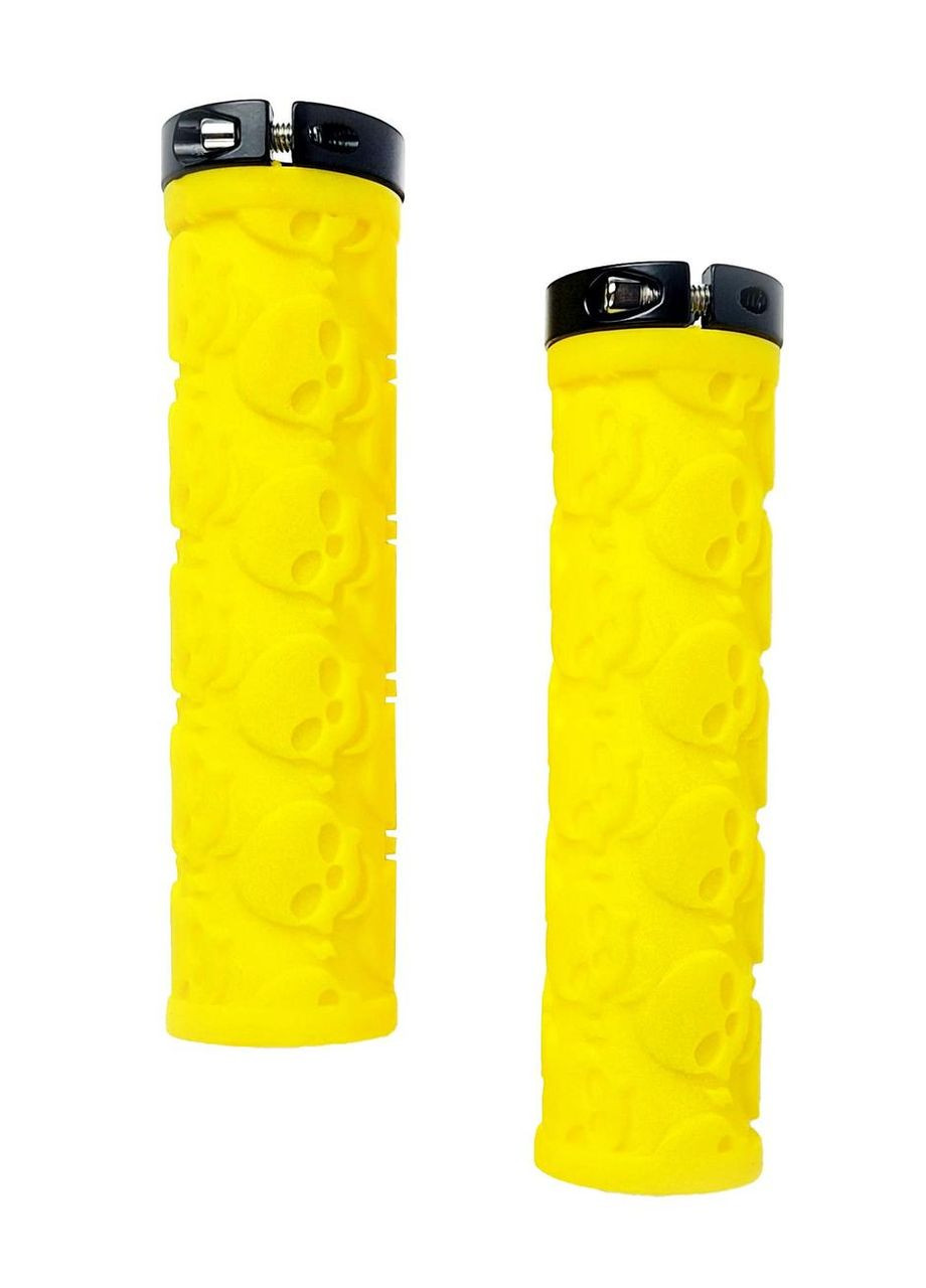 Грипси резинові 125 мм прямі з черепами з ал.замком жовтий (G0001018) No Brand (355803038)