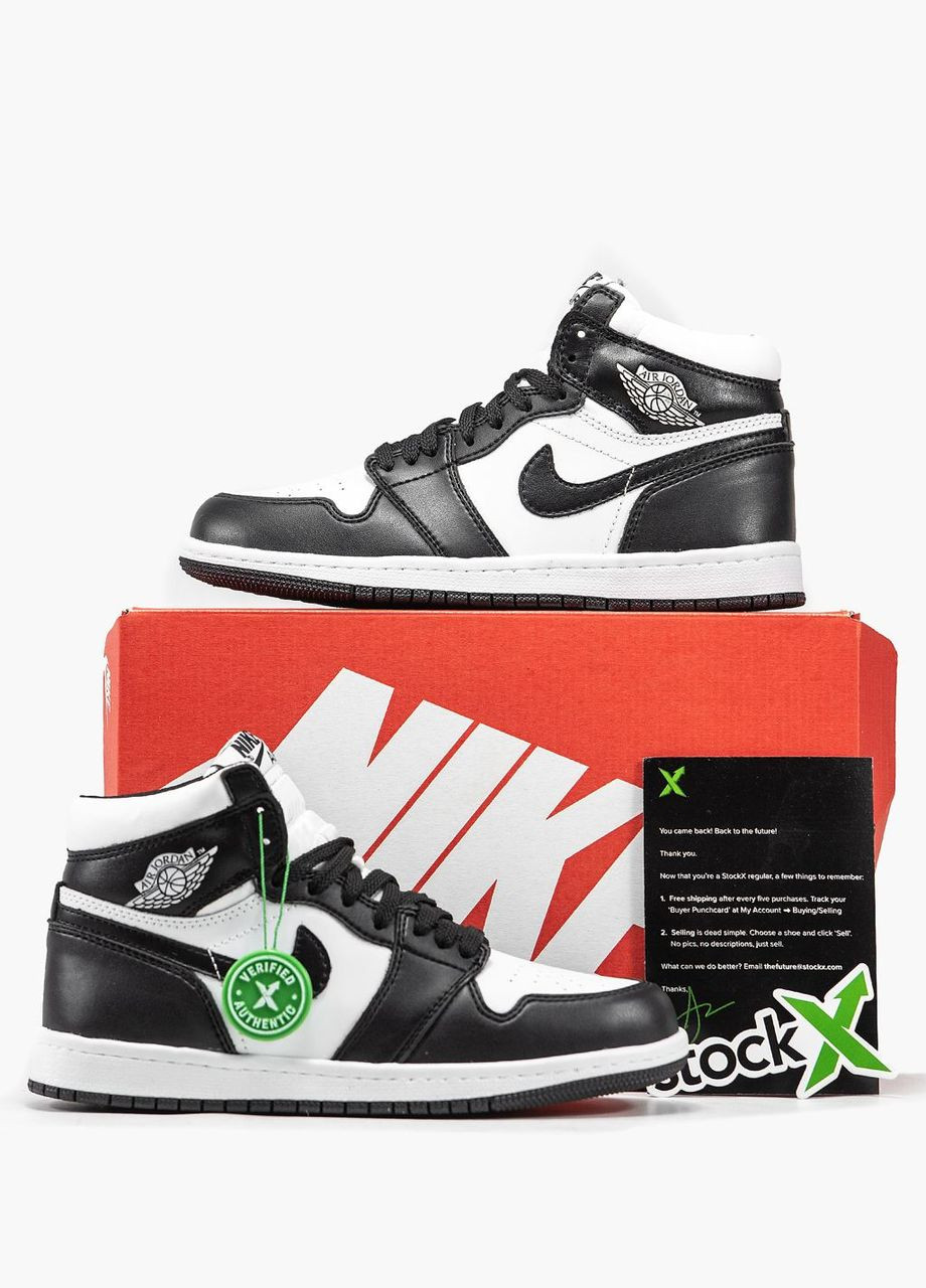 Кросівки зимові жіночі і чоловічі Nike Air Jordan 1 winter black white fur | Найк Аір Джордан 1 чорно-білі з хутром No Brand чорно-білі зими (308072601)