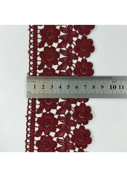 Мереживо макраме 7.5 см (20 м) Колір - Бордовий (25-F1375E1-2) Plus-plus (352742947)
