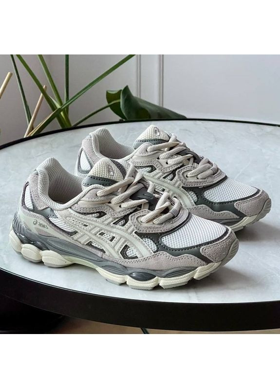 Кроссовки женские и мужские Asics Gel-NYC Beige Grey | Асикс Гель-НЮК бежевые No Brand бежевые демисезоны (353761366)