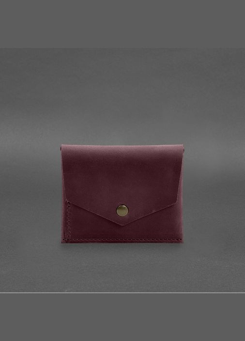 Шкіряний гаманець mini 3.0 (кард-кейс) бордовий Crazy Horse (A-028577) BlankNote (328444623)