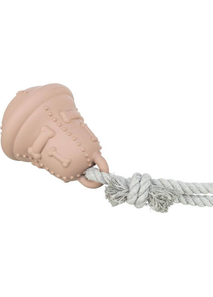 Іграшка для собак Різдвяний дзвіночок на мотузці 36 см для ласощів нат. каучук 12см Trixie (369931427)